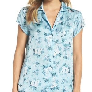 CHELSEA28 Satin Short Floral Pajamas Set